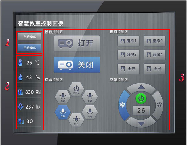 讲台中央控制功能